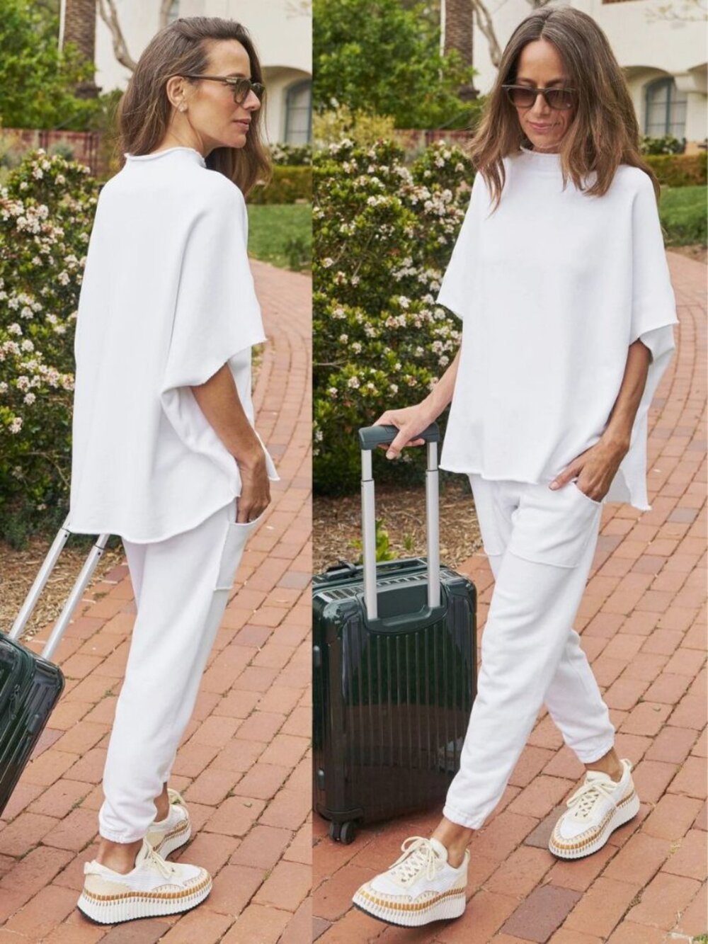 Frank & Eileen Montauk Travel Set White Audrey Capelet Eamon Jogger Size XS
